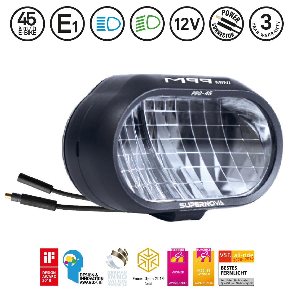 Supernova M99 Mini Pro-45 12V E-Bike Scheinwerfer U-Serie