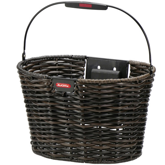 KLICKfix Structura Oval Lenkerkorb, schwarz-braun
